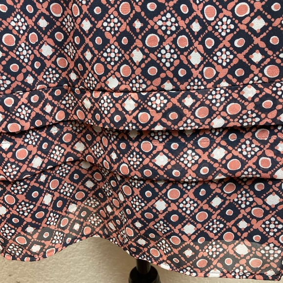 Loft Coral Geometric Halter Sleeveless Sheath Dress A85 - Picture 5 of 7